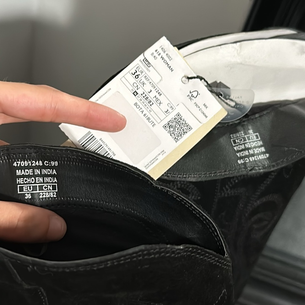 MANGO Black Cowgirl Boots - Picture 4 of 11
